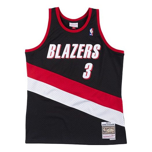 Tielko Mitchell & Ness Mitchell & Ness NBA Blazers Basketball Jersey Čierna | SMJYEL18026-PTBBLCK99DSD, 0