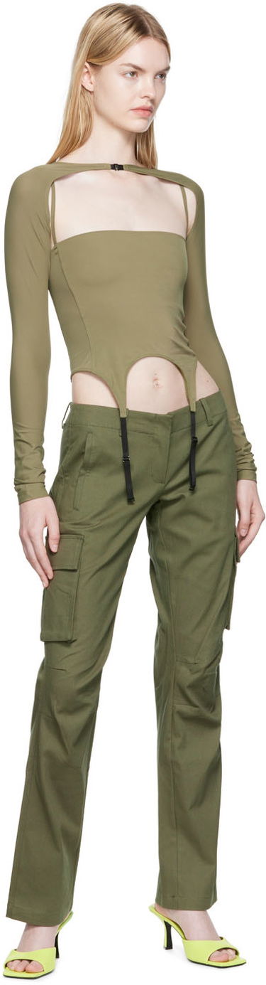 Cargo nohavice Miaou Miaou Raven Cargo Trousers Zelené | 1019-CL-MOS-SC, 3