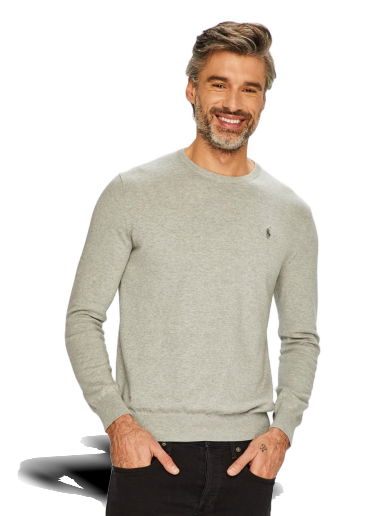 Sveter Polo by Ralph Lauren Slim Fit Cotton Sweater Šedá | 710684957003