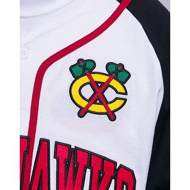 Dres Mitchell & Ness Practice Day Button Front Jersey CHICAGO BLACKHAWKS Biela | TBTF4994-CBHYYPPPWHIT, 2