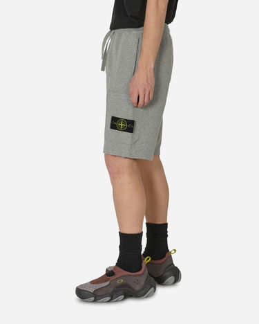 Šortky Stone Island Garment Dyed Cotton Fleece Shorts "Melange Grey" Šedá | 801564651 A0M64, 2