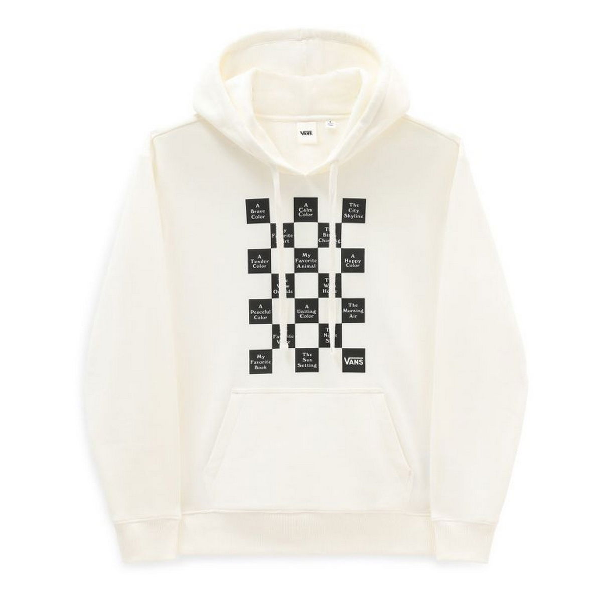 Mikina Vans Checkerboard Day Hoodie Biela | VN0A5LJKFS8, 0