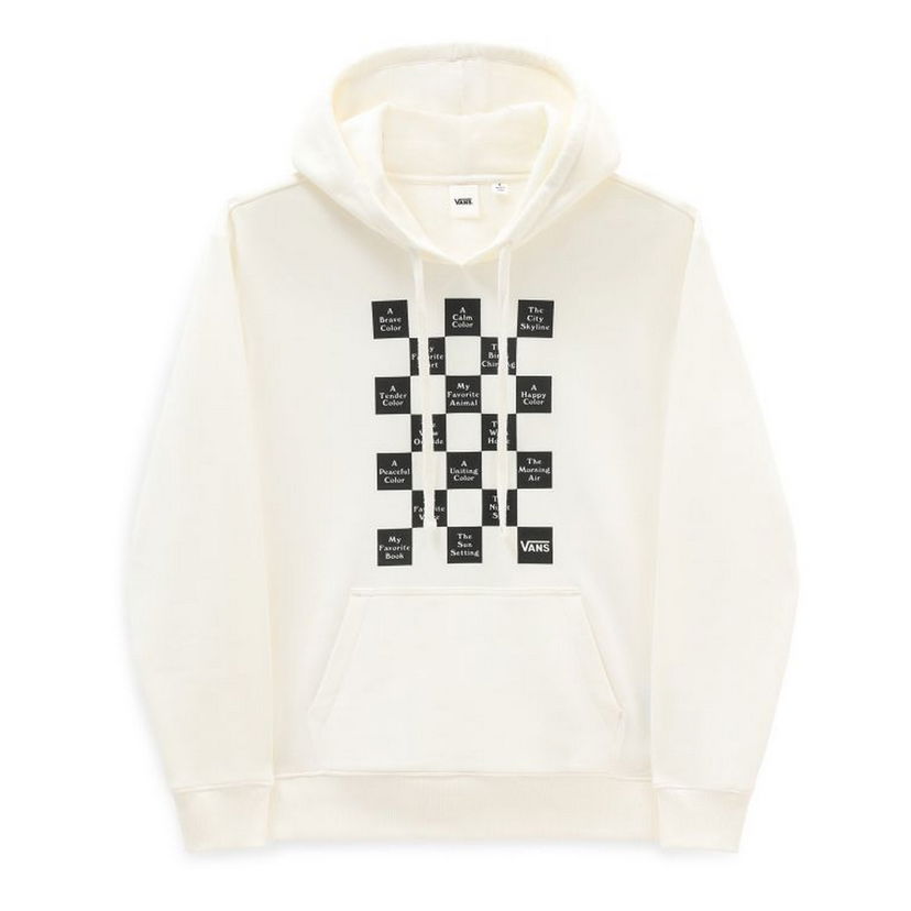 Mikina Vans Checkerboard Day Hoodie Biela | VN0A5LJKFS8