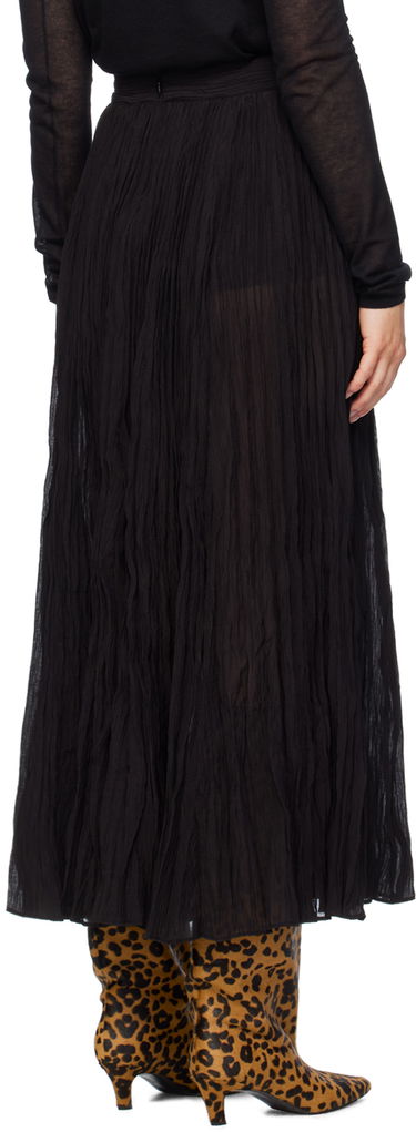 Sukňa TOTEME TOTEME Women's Crinkled Plissé Maxi Skirt Čierna | 243-WRB0197-FB0200, 2