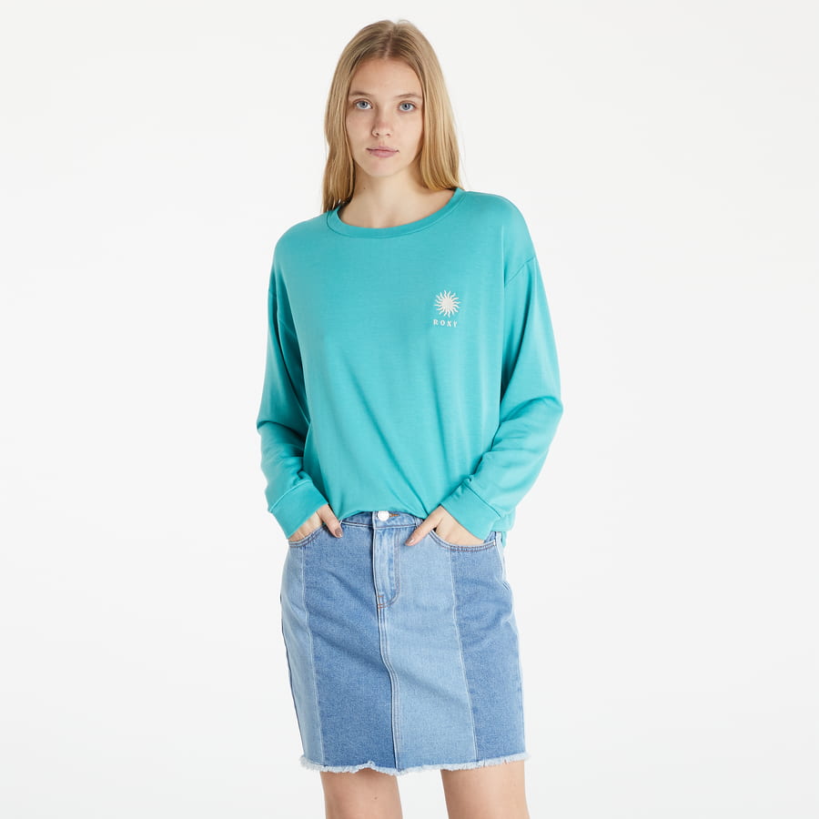 Mikina Roxy Surfing Moonlight Tyrkysová | ERJFT04545, 0