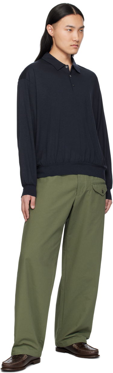 Polo tričko NANAMICA nanamica Wool Long Sleeve Polo Navy | S25SH101U, 3