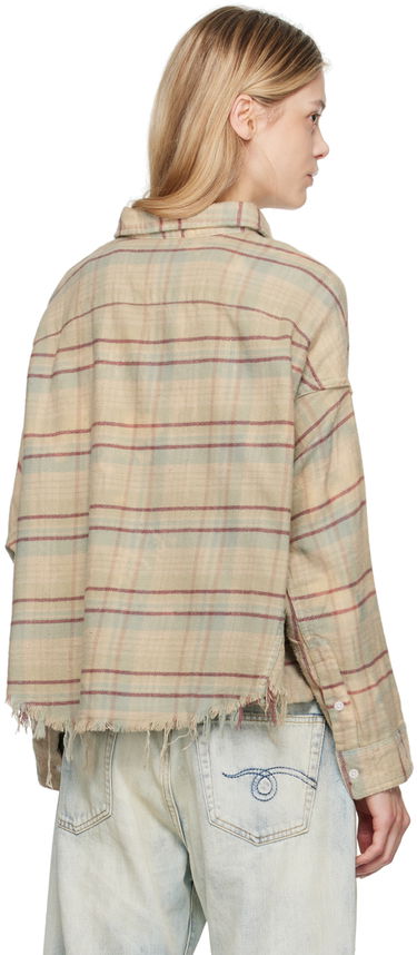 Košeľa R13 R13 Cropped Plaid Shirt Béžová | R13W7298-R388B, 2