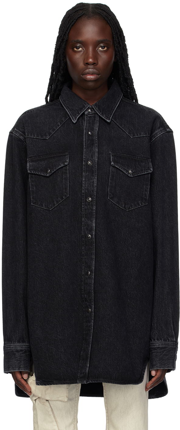 Košeľa Acne Studios Button-Up Denim Shirt Čierna | BB0514-, 0