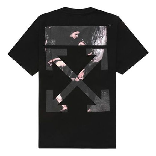Tričko Off-White Off-White Caravaggio Painting Arrows T-Shirt Čierna | OMAA038G20JER0031088, 0