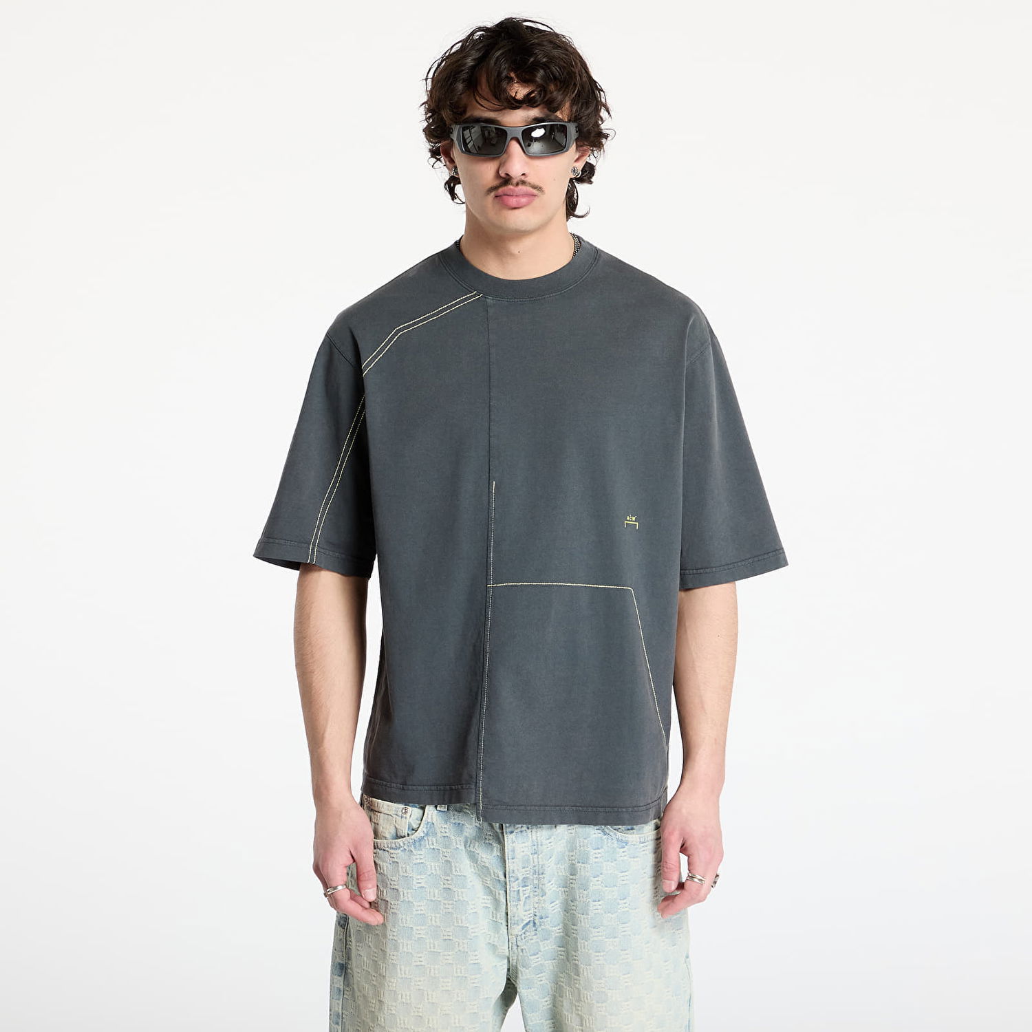 Tričko A-COLD-WALL* A-COLD-WALL* Oblique T-Shirt Šedá | ACWMTS208 Grey, 0