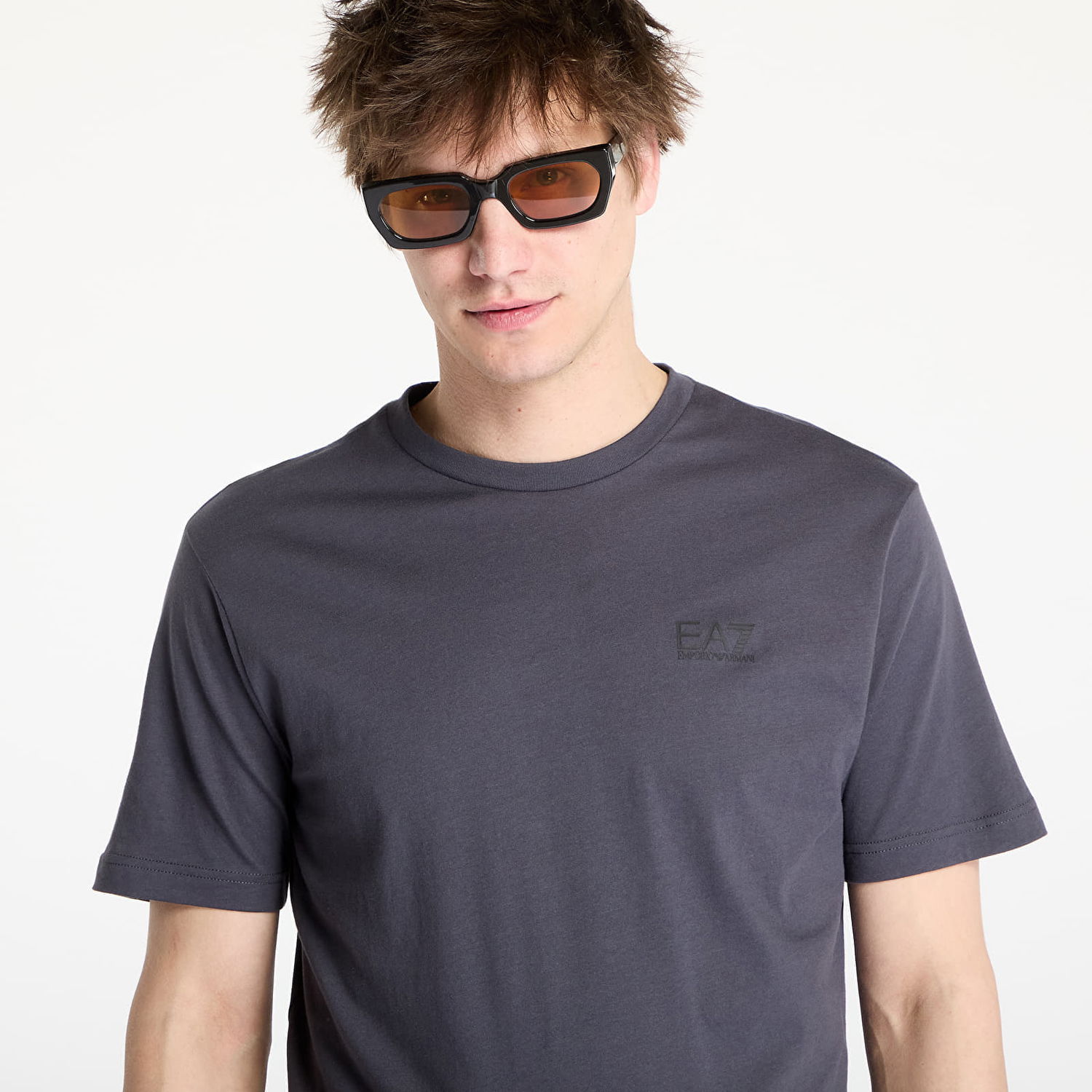 Tričko Emporio Armani EA7 Emporio Armani Train Logo Series T-Shirt Šedá | 7M000567AF10375M8014, 1