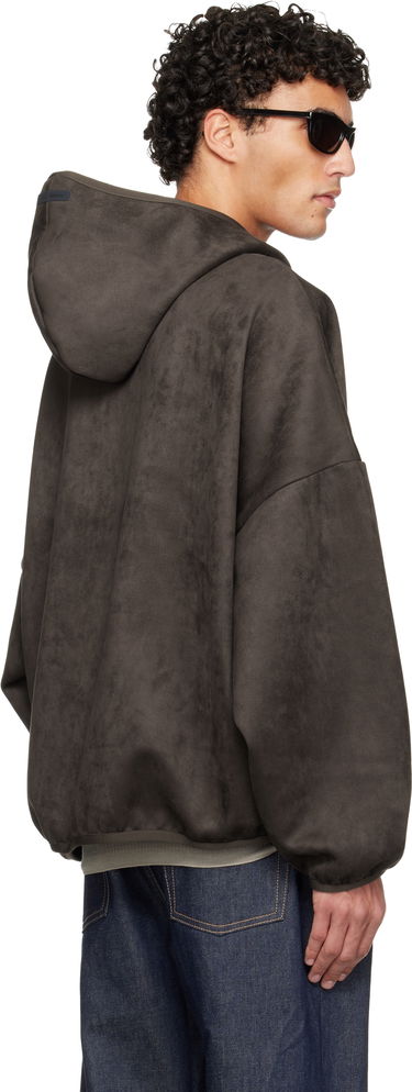 Mikina Fear of God Fear of God ESSENTIALS Holiday Faux-Suede Fleece Modern Hoodie Hnedá | 192HO256943F, 2