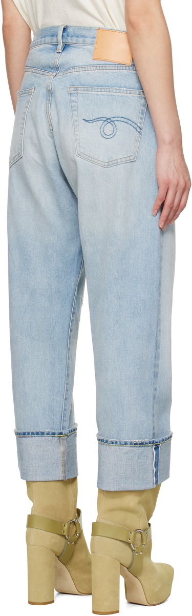 Džínsy R13 R13 Cuffed X-Boyfriend Jeans Modrá | R13WD111-D295C, 2