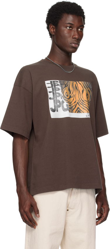Tričko Jean Paul Gaultier Jean Paul Gaultier Printed Wood Oversized T-Shirt Hnedá | 25/03-W-TO293-J001-710060, 1