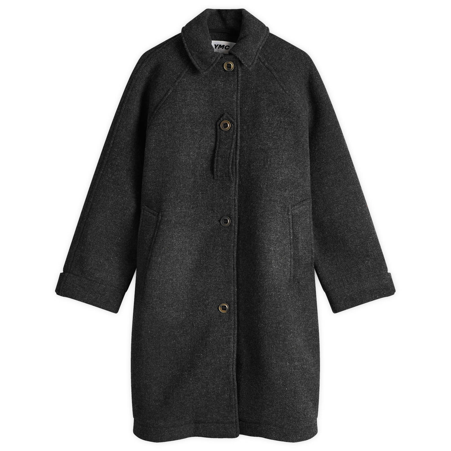 Bunda YMC SGT Rock Wool Coat Čierna | Q0XMB-Charcoal, 1