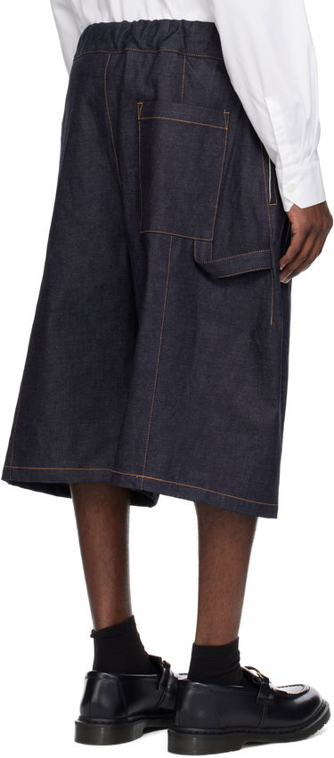 Šortky sage NATION SAGE NATION Box Pleat Denim Shorts Modrá | S089 BOX PLEAT DENIM SHORTS, 2