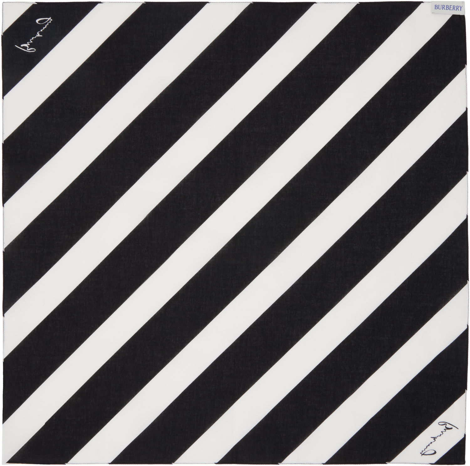 Šál Burberry Striped Cotton Scarf Čierna | 8101581, 1