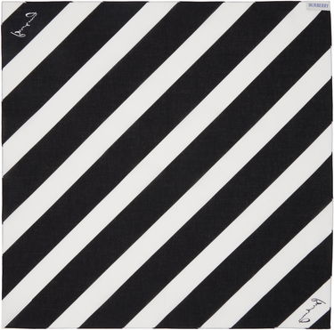 Šál Burberry Striped Cotton Scarf Čierna | 8101581, 1