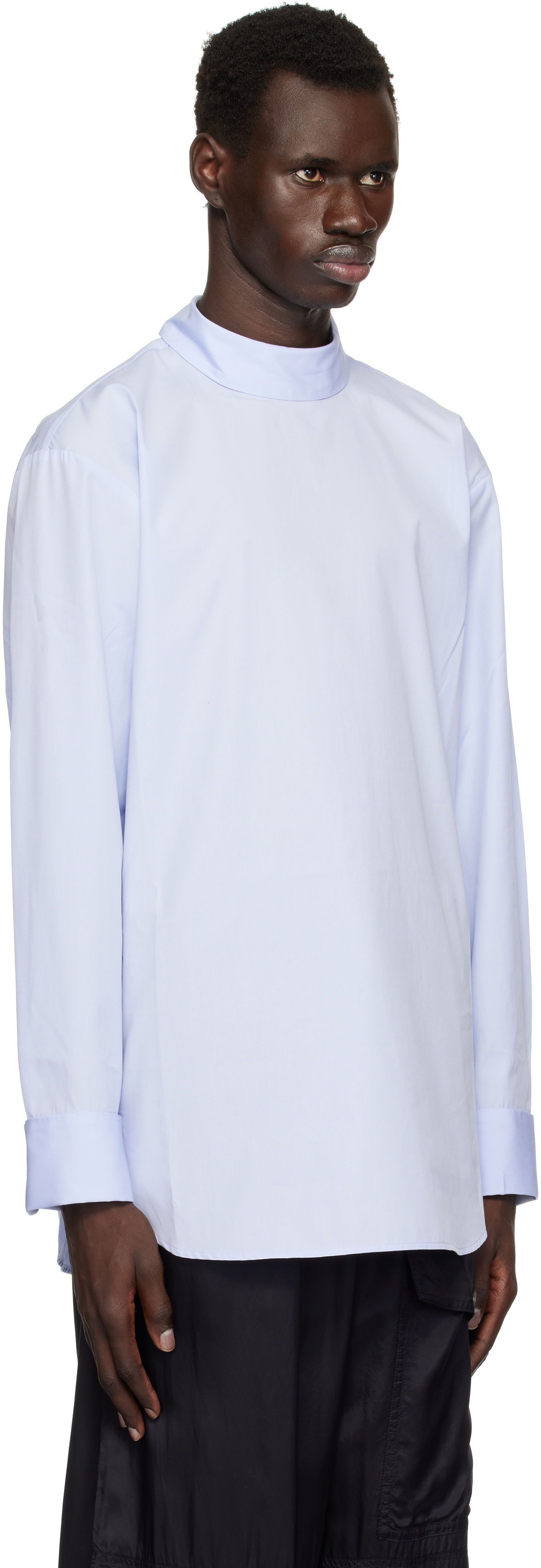 Košeľa Dries Van Noten Dries Van Noten Turtleneck Shirt Modrá | 251-020704-1466, 1