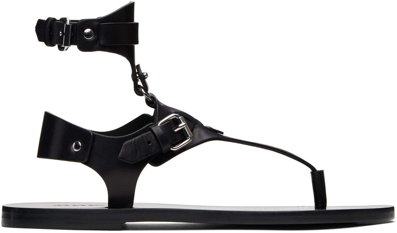 Tenisky a topánky ISABEL MARANT Eveen Leather Thong Sandals Čierna | SD0250FA-C2A02S, 0