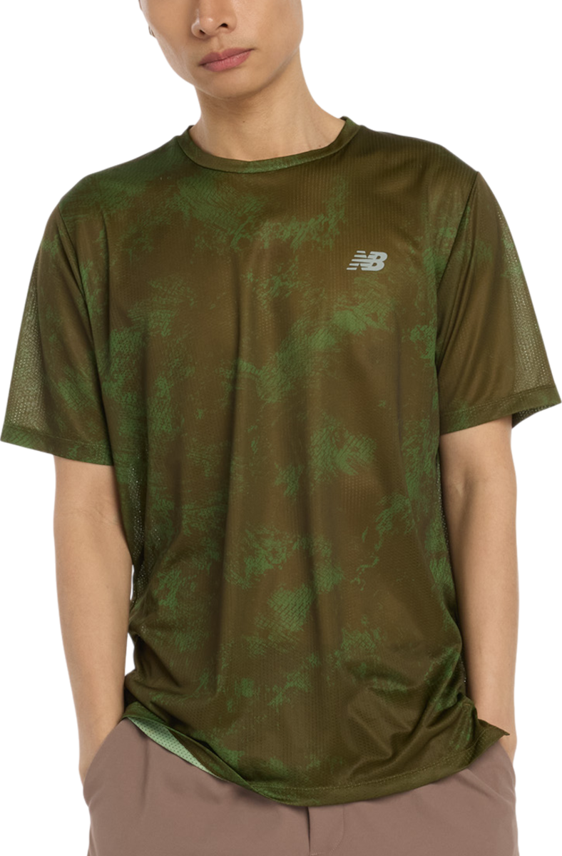 Tričko New Balance Athletics Printed T-Shirt Zelené | mt53201-wdl