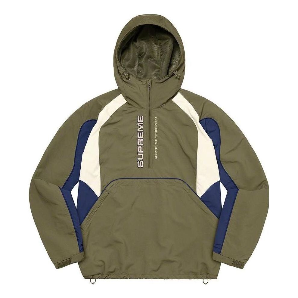 Vetrovka Supreme Supreme Paneled Half Zip Pullover Zelené | SUP-FW22-730, 0