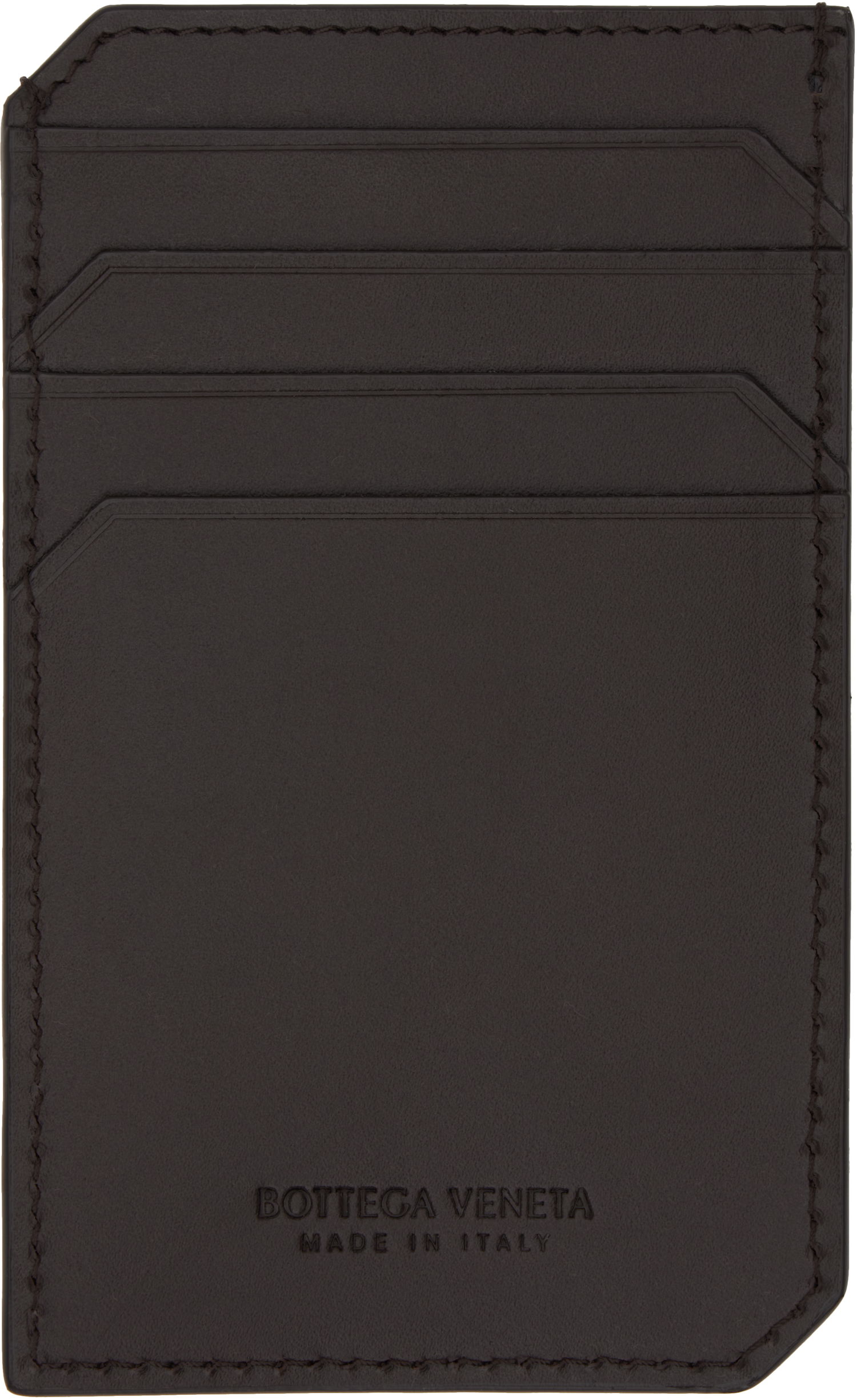 Peňaženka Bottega Veneta Leather Vertical Card Holder Čierna | 796963 V4LQ1 2113, 0