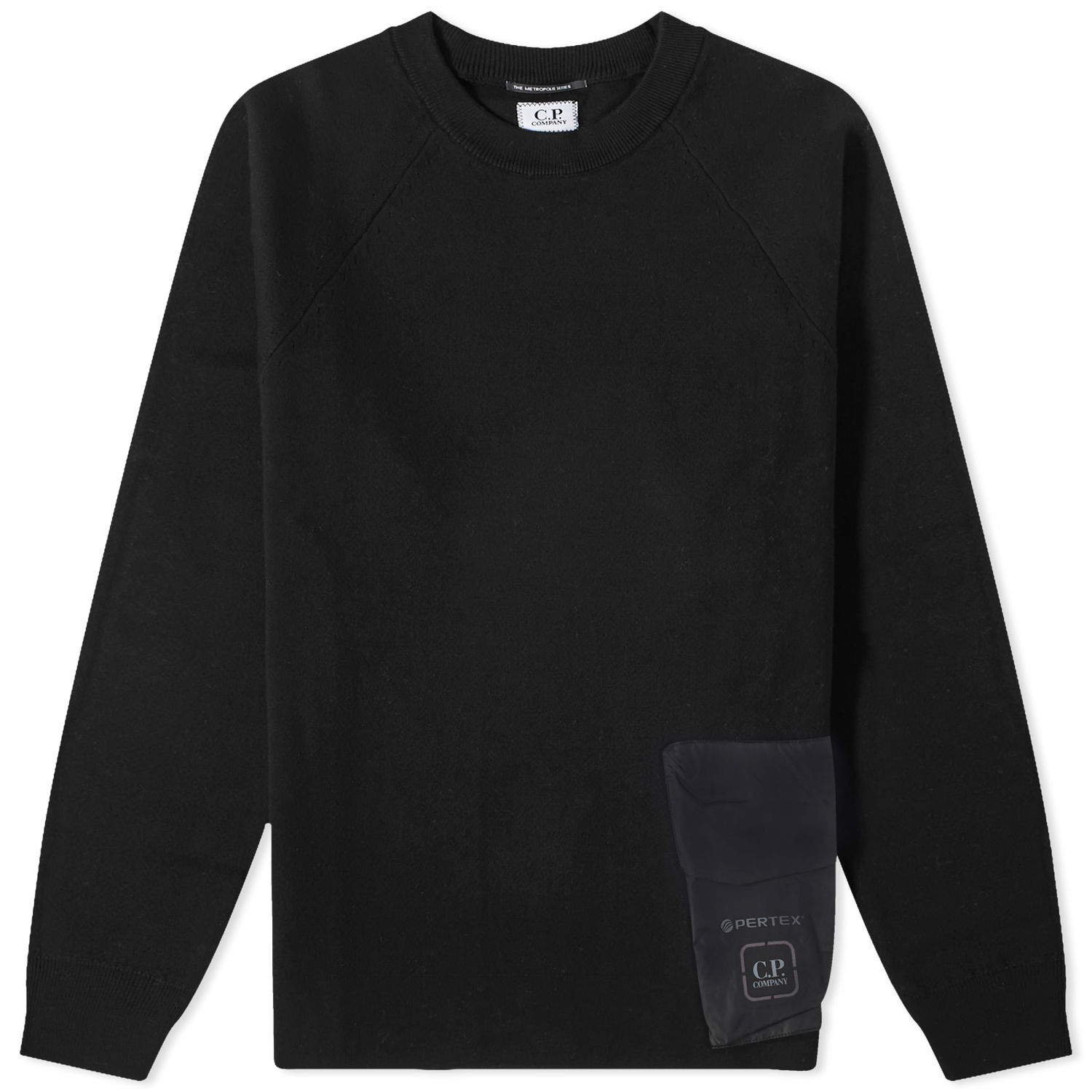 Sveter C.P. Company Double Mixed Pocket Crewneck Čierna | 15CLKN020A-006599A-999, 0