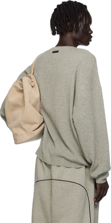 Mikina Fear of God Fear of God ESSENTIALS Waffle Long Sleeve Crewneck Sweatshirt Šedá | 192SP256165F, 2