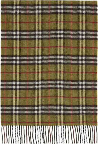 Šál Burberry Burberry British Wool Check Scarf Zelené | 8109459, 0