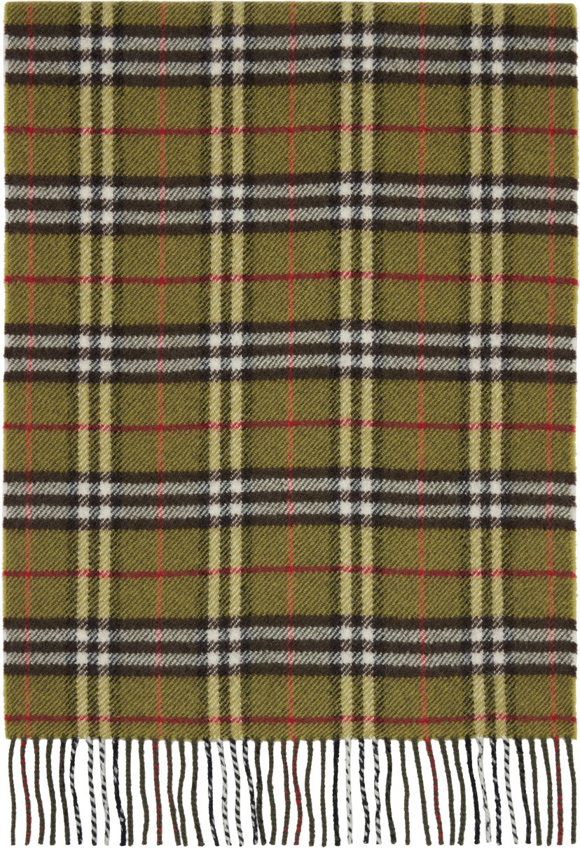 Šál Burberry Burberry British Wool Check Scarf Zelené | 8109459