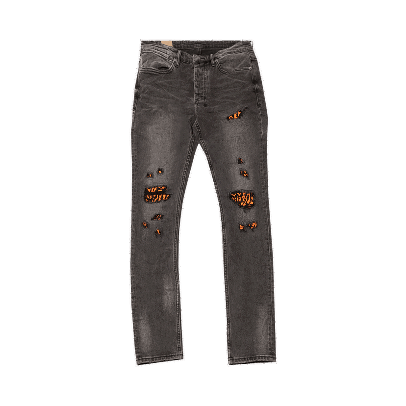 Džínsy Ksubi Van Winkle Angst Distressed Denim Jeans with Orange Patches Oranžová | 5000007253