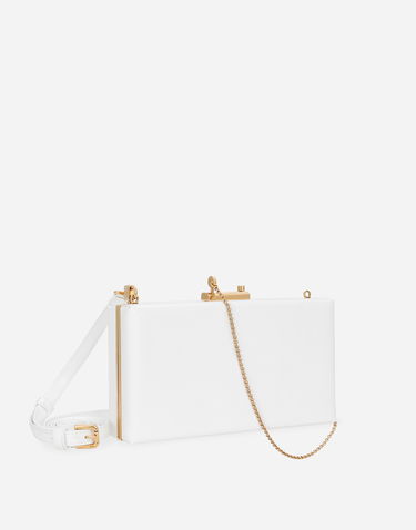 Taška cez rameno Dolce & Gabbana Dolce & Gabbana Eva Shoulder Bag with Gold Chain Biela | BB7703A3G1980002, 2