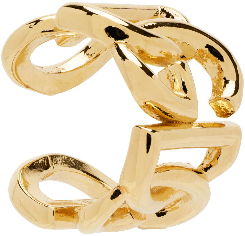Náušnice Dolce & Gabbana Gold 'DG' Logo Single Ear Cuff Metalická | WEP6L5 W1111, 1