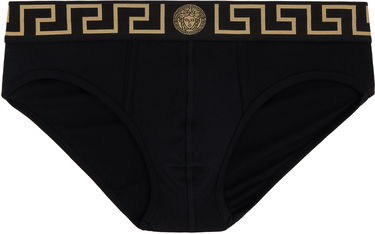 Nohavičky Versace Two-Pack Greca Border Briefs Čierna | AU10180_1A10011, 3