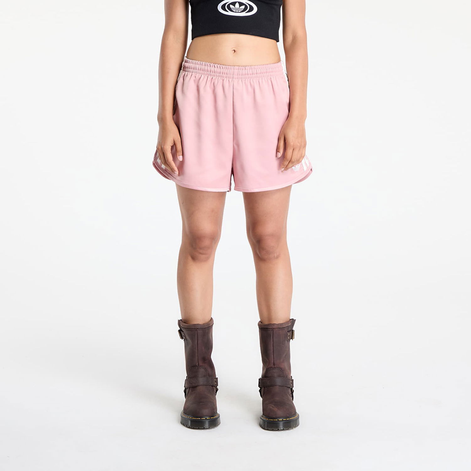 Šortky adidas Originals adidas Originals Satin Ruffle 3-Stripes Shorts Ružová | KC8818, 0
