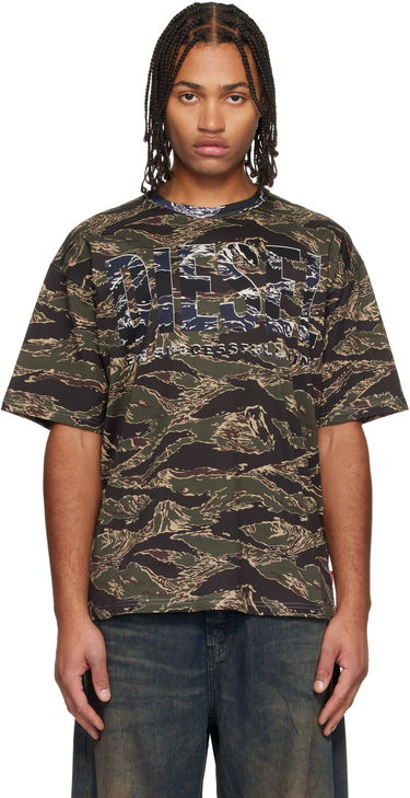Tričko Diesel Tiger Stripe Camouflage Graphic T-Shirt Rôznofarebný | A19343-0AJFJ-51FA, 0