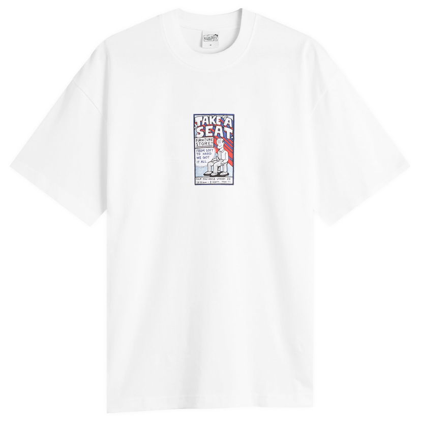 Tričko Polar Skate Co. Take A Seat Graphic T-Shirt, Size Small, Polar Skate Co. Biela | PSC-F25-33-WHT