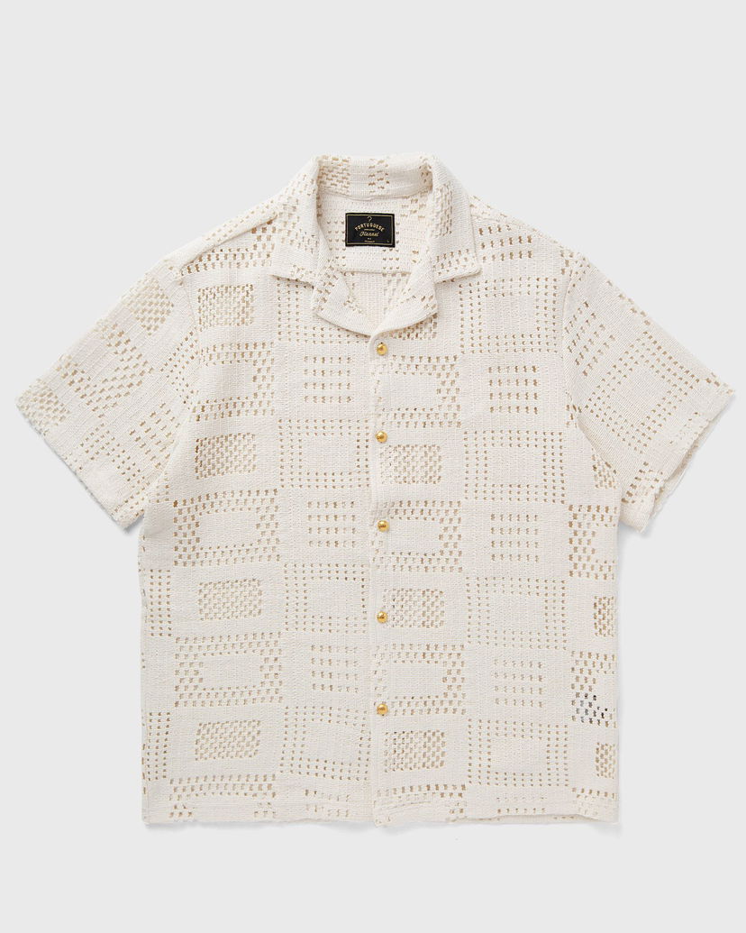 Košeľa Portuguese Flannel SQUARE KNIT Béžová | SS24.0082-WHITE