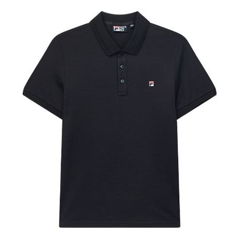 Polo tričko FILA Logo Embroidered Short Sleeve Polo Čierna | F11M028142F-NV