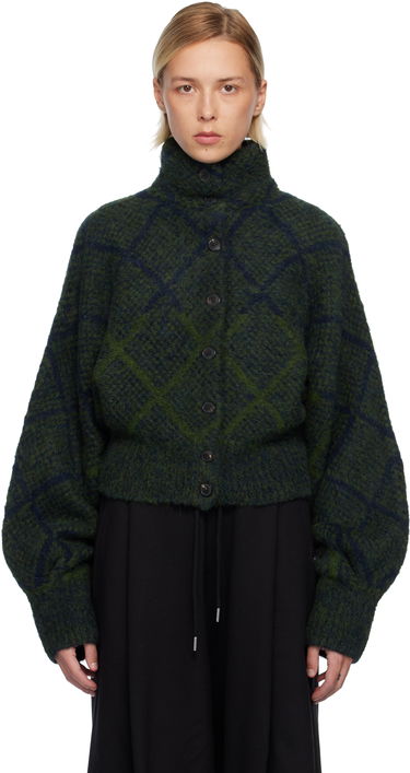 Sveter Dries Van Noten Dries Van Noten Plaid Dolman Sleeves Turtleneck Cardigan Rôznofarebný | 252-011228-2709, 0