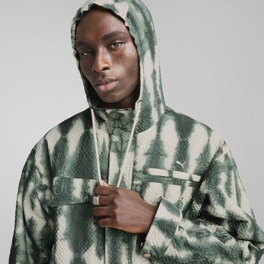 Vetrovka Puma PALAIS ARTISAN Seersucker Hooded Jacket Zelené | 629390_30, 4