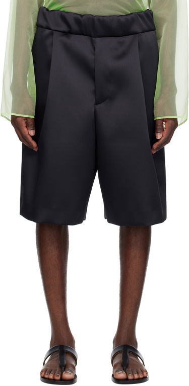 Šortky Dries Van Noten Dries Van Noten Pleated Satin Shorts Čierna | 251-020953-1061, 0