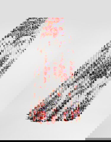 Sukňa Dolce & Gabbana Dolce & Gabbana Flower Bouquet-print Poplin Long Skirt Rôznofarebný | F4DC6THS5UUHA5ZO, 0