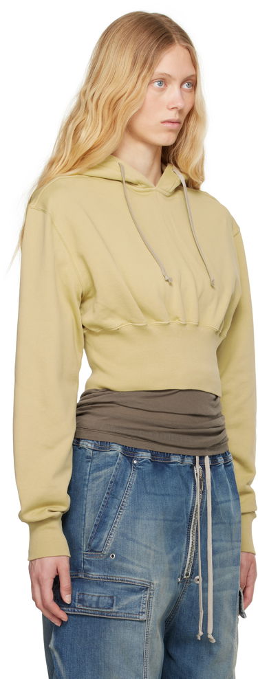 Mikina Rick Owens Rick Owens DRKSHDW Hollywood Tatlin Cropped Hoodie Čierna | DS01E3220 FP, 4