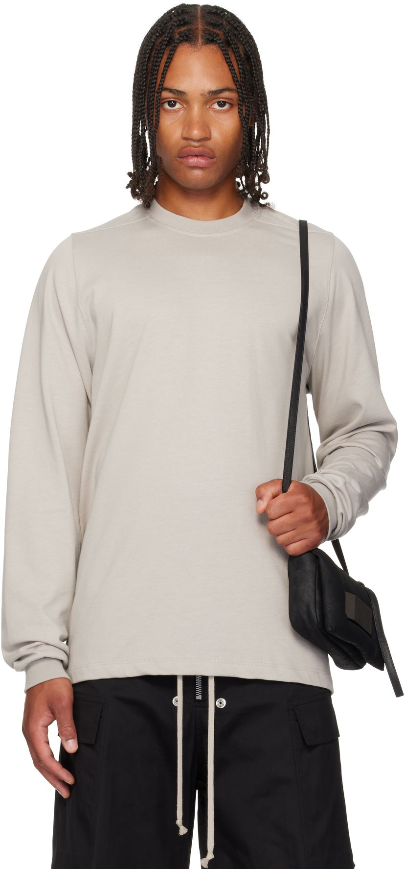 Tričko Rick Owens Rick Owens Concordians Long Sleeve T-Shirt Šedá | RU02E1277 BA