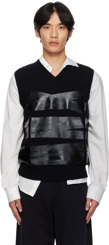 Vesta Maison Margiela MM6 Maison Margiela Taped Knit Vest Čierna | SH2FB0022 M13167, 0