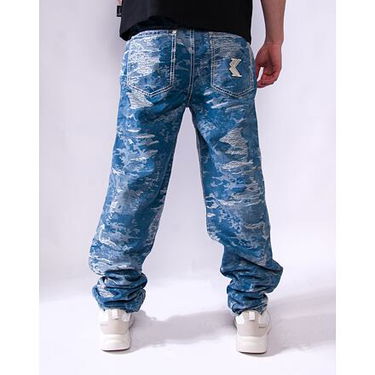Džínsy Karl Kani Karl Kani Og K Distress Camo Five Pocket Denim Pants W30 Modrá | KK-60000106, 3