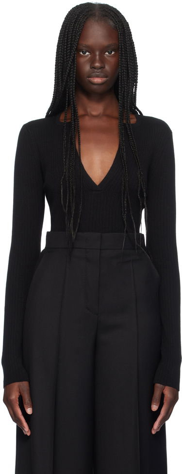 Body Max Mara Max Mara Urlo Ribbed Knit Sweater Čierna | 2421366111600, 0