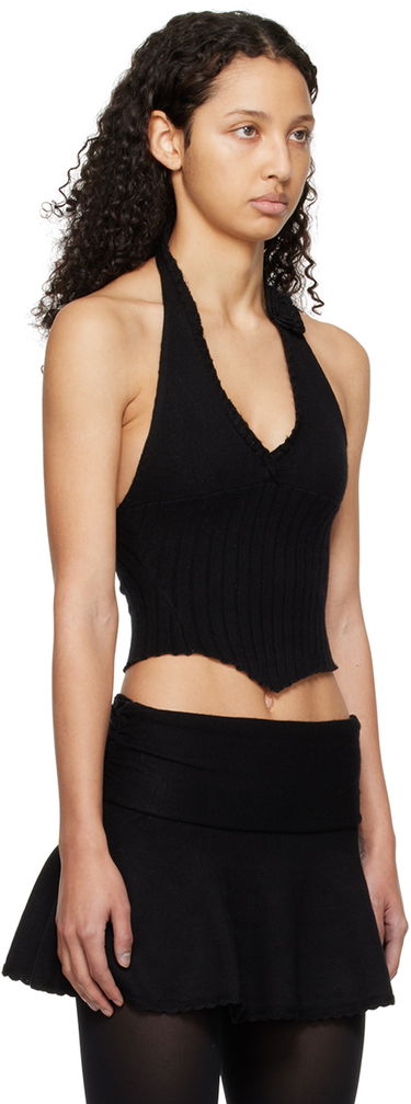 Tielko GUIZIO Guizio Alacant Halter Knit Top Čierna | R24606S020, 1
